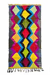 Marokkolainen Kilim matto Boucherouite 140 x 275 cm
