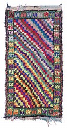 Marokkolainen Kilim matto Boucherouite 240 x 125 cm