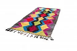 Marokkolainen Kilim matto Boucherouite 140 x 275 cm