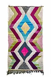 Marokkolainen Kilim matto Boucherouite 130 x 240 cm