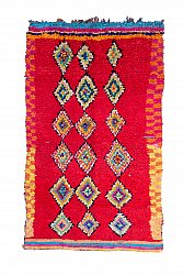 Marokkolainen Kilim matto Boucherouite 245 x 105 cm