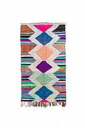 Marokkolainen Kilim matto Boucherouite 130 x 230 cm