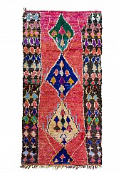 Marokkolainen Kilim matto Boucherouite 290 x 140 cm