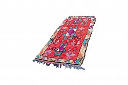 Marokkolainen Kilim matto Boucherouite 245 x 95 cm