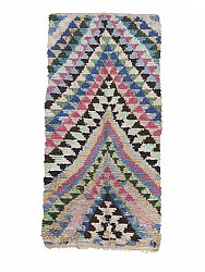 Marokkolainen Kilim matto Boucherouite 230 x 110 cm