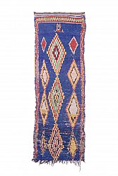 Marokkolainen Kilim matto Boucherouite 260 x 90 cm
