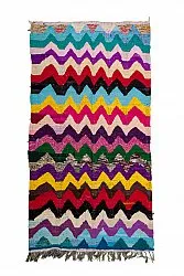 Marokkolainen Kilim matto Boucherouite 125 x 235 cm