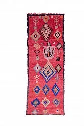 Marokkolainen Kilim matto Boucherouite 240 x 90 cm