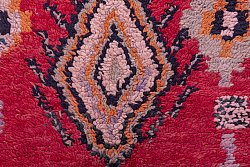Marokkolainen Kilim matto Boucherouite 240 x 90 cm