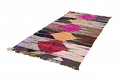 Marokkolainen Kilim matto Boucherouite 130 x 275 cm