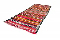 Marokkolainen Kilim matto Boucherouite 150 x 365 cm