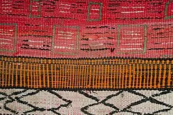 Marokkolainen Kilim matto Boucherouite 150 x 365 cm
