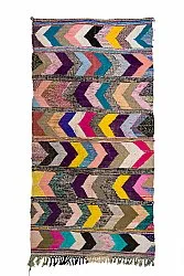 Marokkolainen Kilim matto Boucherouite 160 x 325 cm