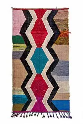 Marokkolainen Kilim matto Boucherouite 145 x 265 cm