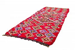 Marokkolainen Kilim matto Boucherouite 320 x 130 cm