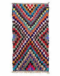 Marokkolainen Kilim matto Boucherouite 225 x 120 cm