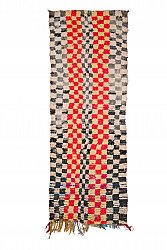 Marokkolainen Kilim matto Boucherouite 360 x 125 cm