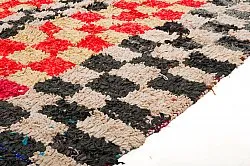 Marokkolainen Kilim matto Boucherouite 360 x 125 cm