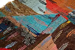 Marokkolainen Kilim matto Boucherouite 135 x 265 cm
