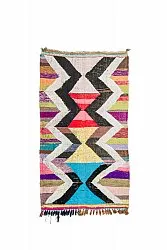 Marokkolainen Kilim matto Boucherouite 125 x 225 cm