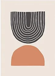 Wilton-matto - Malo (beige/musta/oranssi)