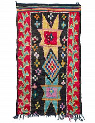Marokkolainen Kilim matto Boucherouite 225 x 135 cm