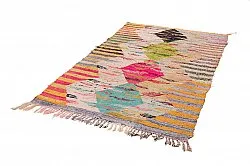 Marokkolainen Kilim matto Boucherouite 140 x 250 cm