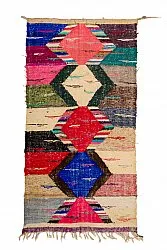 Marokkolainen Kilim matto Boucherouite 125 x 240 cm