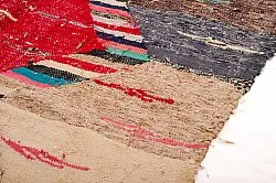Marokkolainen Kilim matto Boucherouite 125 x 240 cm