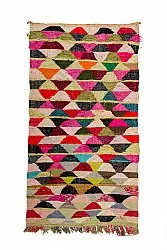 Marokkolainen Kilim matto Boucherouite 155 x 290 cm