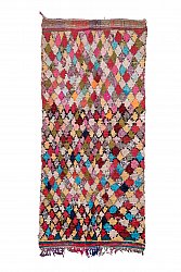 Marokkolainen Kilim matto Boucherouite 300 x 135 cm