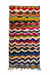 Marokkolainen Kilim matto Boucherouite 140 x 295 cm