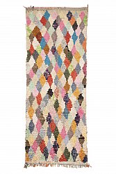 Marokkolainen Kilim matto Boucherouite 280 x 105 cm