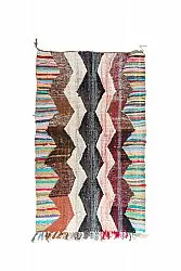 Marokkolainen Kilim matto Boucherouite 140 x 230 cm