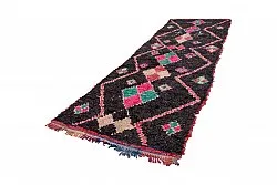 Marokkolainen Kilim matto Boucherouite 405 x 130 cm