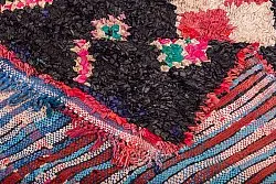 Marokkolainen Kilim matto Boucherouite 405 x 130 cm