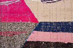 Marokkolainen Kilim matto Boucherouite 125 x 260 cm