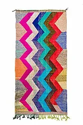 Marokkolainen Kilim matto Boucherouite 135 x 265 cm
