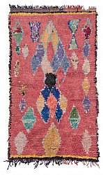 Marokkolainen Kilim matto Boucherouite 325 x 130 cm