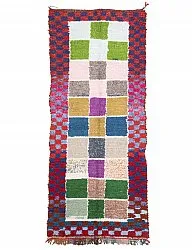 Marokkolainen Kilim matto Boucherouite 280 x 115 cm