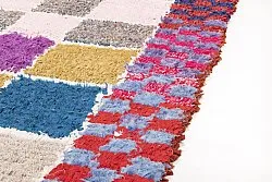Marokkolainen Kilim matto Boucherouite 280 x 115 cm