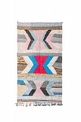 Marokkolainen Kilim matto Boucherouite 140 x 255 cm
