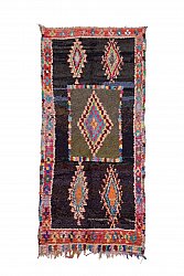 Marokkolainen Kilim matto Boucherouite 280 x 130 cm
