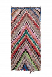 Marokkolainen Kilim matto Boucherouite 250 x 110 cm