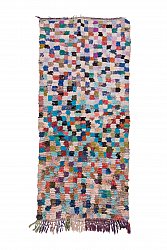 Marokkolainen Kilim matto Boucherouite 240 x 110 cm