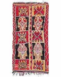Marokkolainen Kilim matto Boucherouite 220 x 115 cm