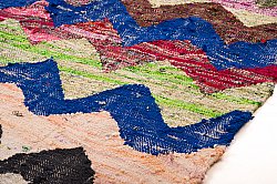 Marokkolainen Kilim matto Boucherouite 280 x 125 cm
