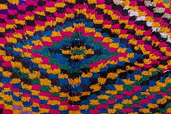 Marokkolainen Kilim matto Boucherouite 235 x 125 cm