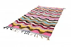 Marokkolainen Kilim matto Boucherouite 140 x 265 cm