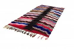Marokkolainen Kilim matto Boucherouite 145 x 275 cm